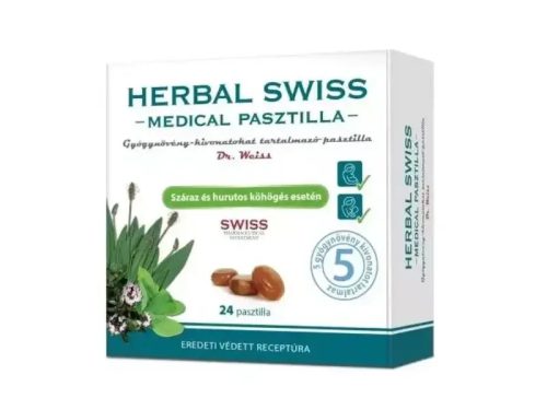 Herbal Swiss Medical gyógynövényes pasztilla 24 db