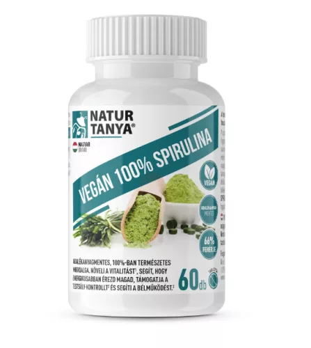 Natur Tanya Szerves Vegán Spirulina mikroalga tabletta 60 db