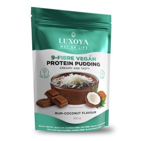   Luxoya Vegan fehérjét tartalmazó rostpuding 9 féle rosttal 450g DOY - Rumos kókusz ízű