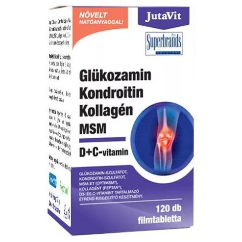 JutaVit GlĂźkozamin Kondroitin KollagĂŠn MSM D+C-vitaminnal filmtabletta 60x