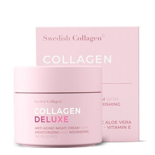 Swedish Nutra Collagen Deluxe Anti-aging arcápoló éjszakai krém 50 ml 
