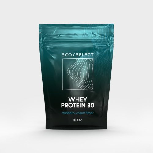 Body Select Whey Protein 80, 1000 g  - málna joghurt