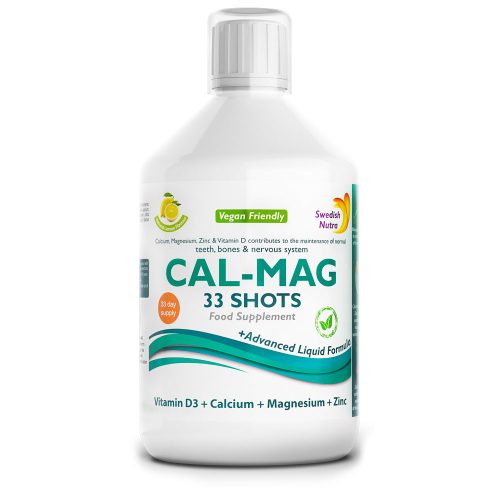 Swedish Nutra CAL-MAG folyékony Kálcium, Magnézium, Cink, D3, C-vitamin 500 ml