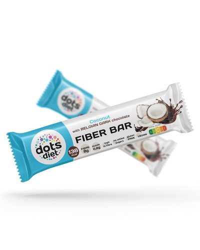 DotsDiet Diétás Fiber Bar Kókusz ízű rostszelet 40g