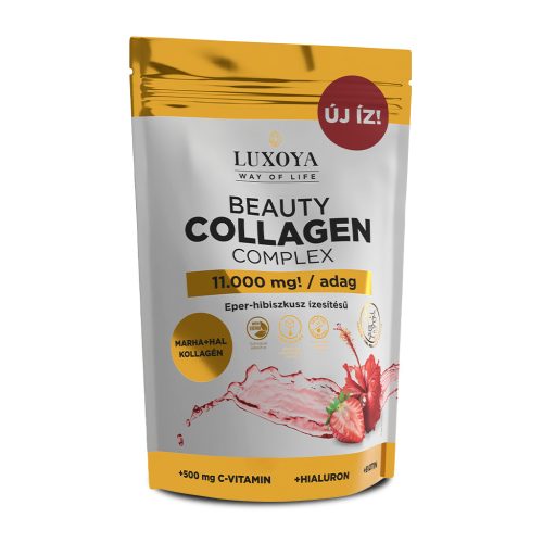 Luxoya Beauty Collagen Complex eper-hibiszkusz ízű kollagén por 300 g