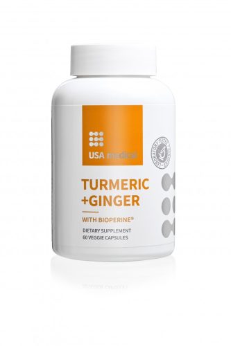 Usa Medical Turmeric+Ginger, kurkuma és gyömbér kapszula 60 db