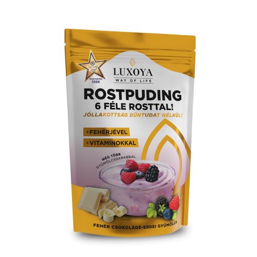 Luxoya Complex Fiber Pudding Rost puding Fehér csokoládé-Erdei gyümölcs íz 300 g