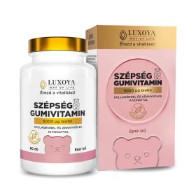 Luxoya Szépség gumivitamin 60 db  - eper ízű