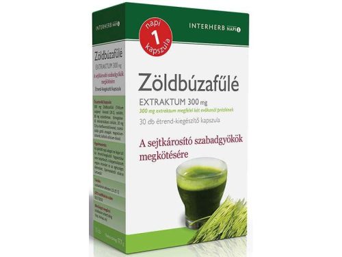 Interherb Zöldbúzafűlé Extraktum 300 mg kapszula 30 db