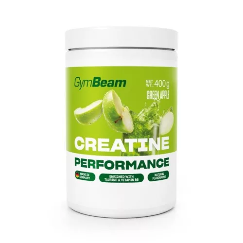 GymBeam Creatine monohydrate+ kreatin taurinnal és B6-vitaminnal 400 g - zöldalma