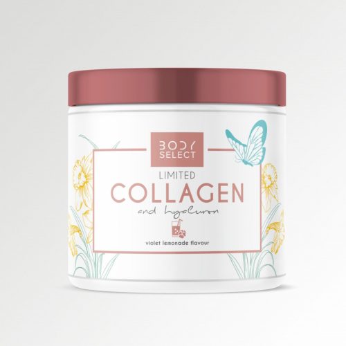 Body Select kollagén italpor hialuronsavval 300 g - ibolyás limonádé