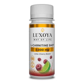   Luxoya L-Carnitine Shot 3000 mg folyékony L-karnitin 60 ml, lime-meggy