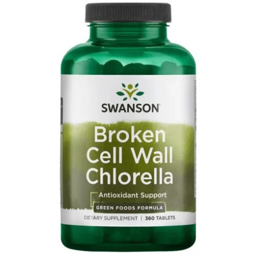 Swanson Broken Cell Wall törött sejtfalú Chlorella 500mg 360 tabletta