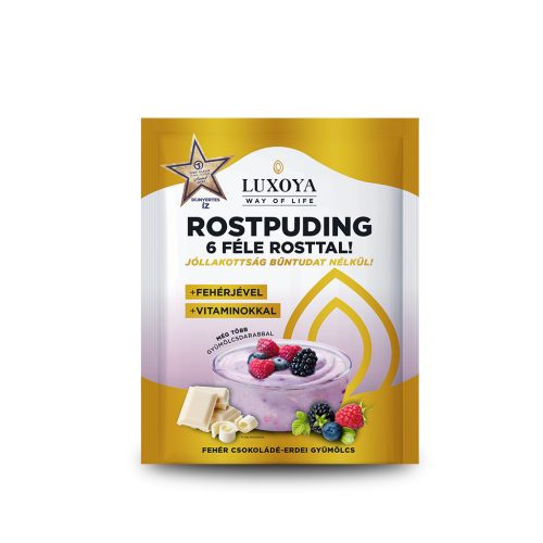 Luxoya Complex Fiber Pudding Rost puding Fehér csokoládé-Erdei gyümölcs ízű 25g