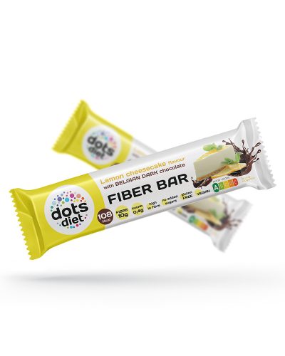 DotsDiet Diétás Fiber Bar Citromos sajttorta ízű rostszelet 40g