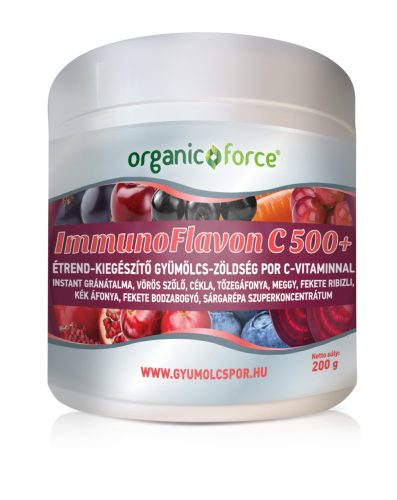 Organic Force ImmunoFlavon C500+ gyümölcs-zöldség szuperkoncentrátum 200 g