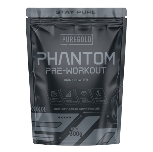 Pure Gold Phantom edzés előtti italpor 300 g - mangó