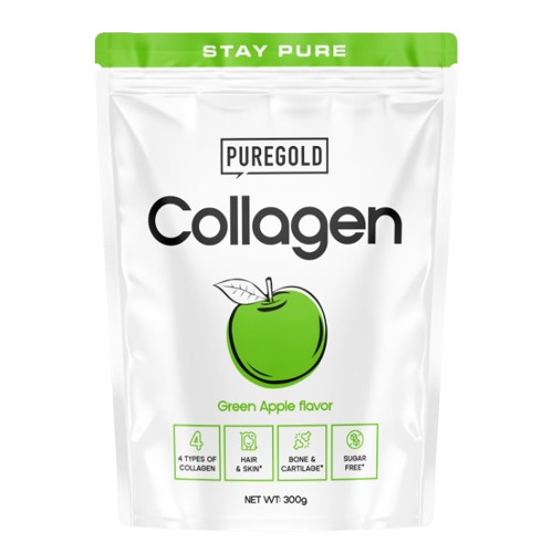 Pure Gold Collagen marha kollagén italpor - Zöldalmás 300g