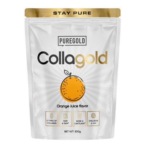 Pure Gold CollaGold Marha és Hal kollagén italpor hialuronsavval - Orange Juice 300g