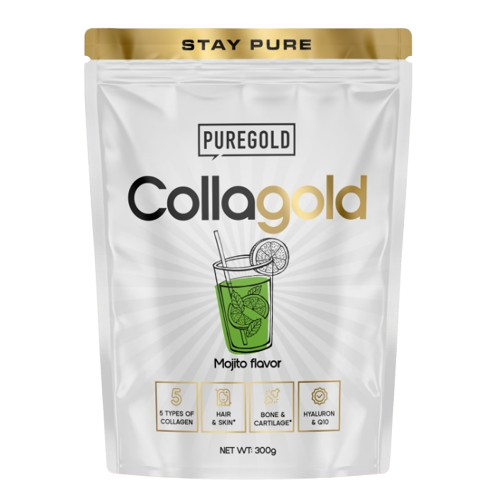 Pure Gold CollaGold Marha és Hal kollagén italpor hialuronsavval - Mojito 300g
