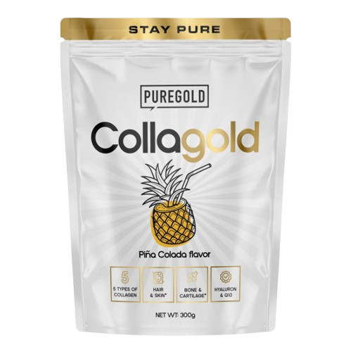 Pure Gold CollaGold Marha és Hal kollagén italpor hialuronsavval - Pina Colada 300g