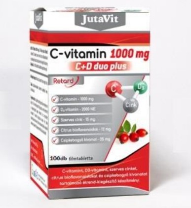 JutaVit C-Vitamin C+D Duo Plus filmtabletta 100 db
