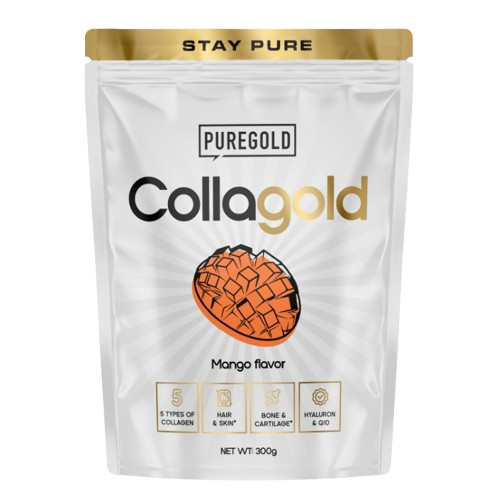 Pure Gold CollaGold Marha és Hal kollagén italpor hialuronsavval - Mangós 300g