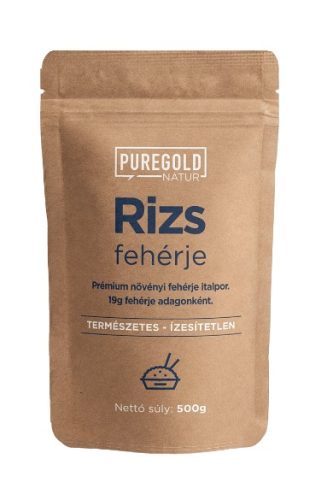 Pure Gold Natur Line Vegan Rizs Fehérje italpor - Ízesítetlen 500 g