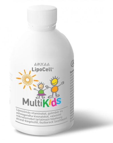 Hymato Lipocell MultiKids folyékony gyerekvitamin, őszibarack ízben 250 ml
