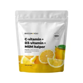   Biocom C-vitamin, D3-vitamin, MSM italpor utántöltő, 400 g