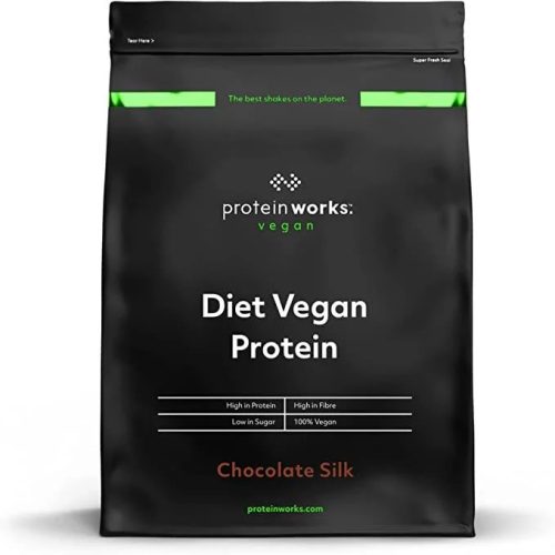 Protein Works Diet Vegan Protein fehérjepor 1000 g - selymes csoki