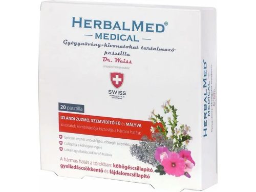 Herbal Med medical gyógynövényes pasztilla 20 db