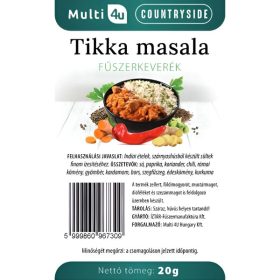 Multi 4U Countryside Tikka masala fűszerkeverék 20g 