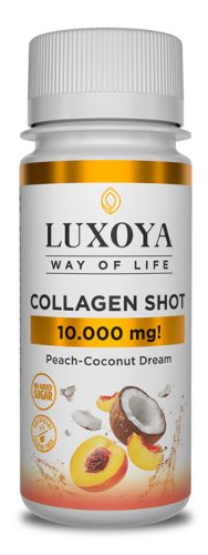 Luxoya Collagen Shot 10 000 mg folyékony kollagén 60 ml, őszibarack-kókusz