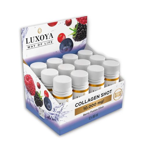 Luxoya Collagen Shot 10 000 mg folyékony kollagén 12x60 ml, erdei gyümölcs