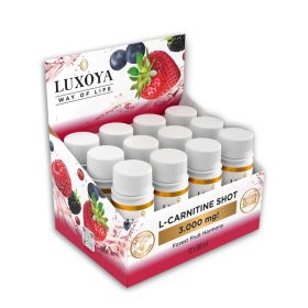   Luxoya L-Carnitine Shot 3000 mg folyékony L-karnitin 12 x 60 ml, erdei gyümölcs