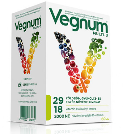 Vegnum Multi-D multivitamin kapszula 60 db