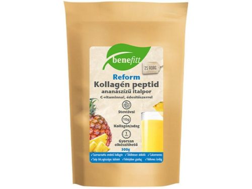 Benefitt Reform Kollagén peptid italpor 300g - ananász