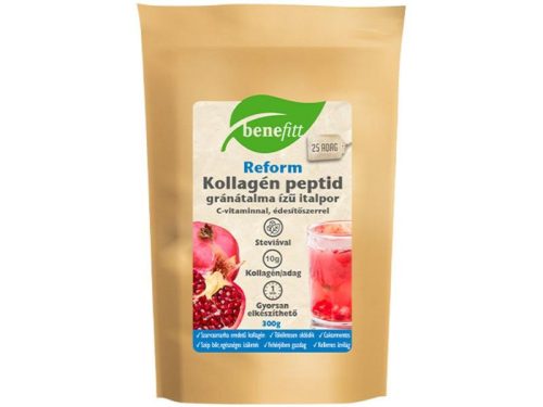 Benefitt Reform Kollagén peptid italpor 300g - gránátalma