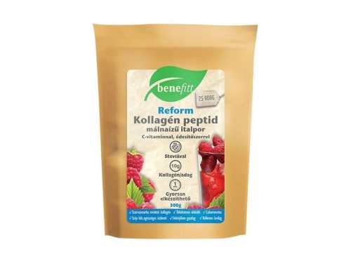 Benefitt Reform Kollagén peptid italpor 300g - málna