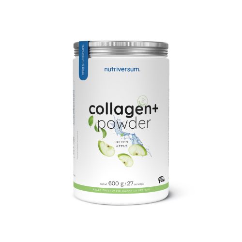 Nutriversum Collagen+ kollagén por - Wshape - 600 g - zöld alma