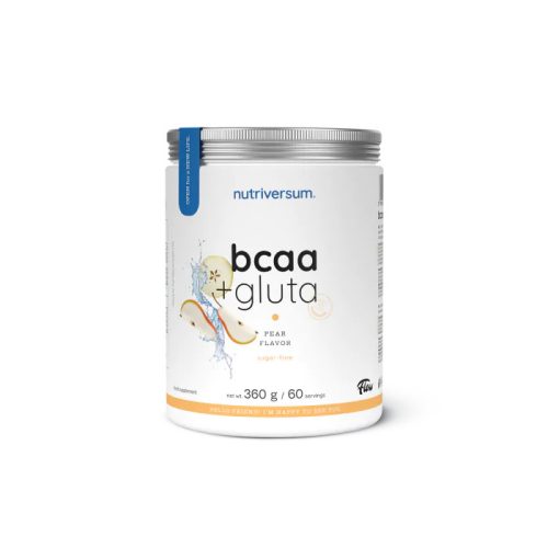 Nutriversum BCAA + GLUTA aminosav - Flow - 360 g - sugar free körte