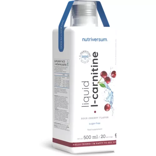 Nutriversum Flow Liquid L-Carnitine 3000 mg L-karnitin ital, meggy 500 ml