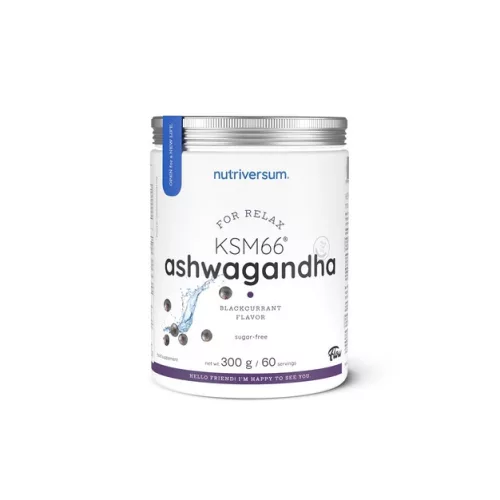 Nutriversum Flow KSM66 Ashwagandha For Relax italpor 300 g - feketeribizli