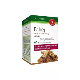 Interherb Fahéj Extraktum 200mg + Króm kapszula 60 db