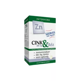 Interherb Szerves Cink 25 mg & Réz tabletta 60 db