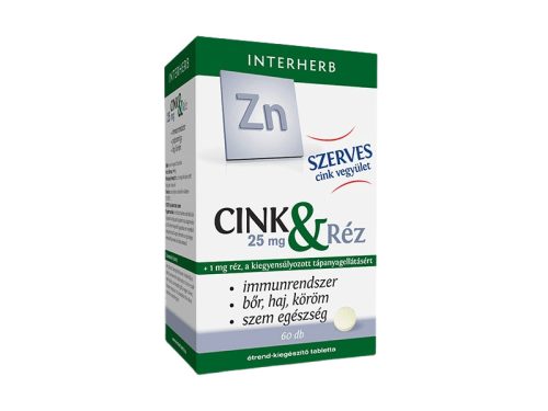 Interherb Szerves Cink 25 mg & Réz tabletta 60 db