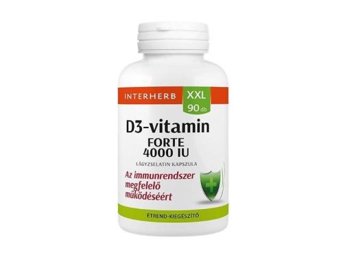 Interherb D3-vitamin Forte 4000 IU kapszula 90 db