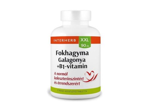 Interherb Fokhagyma Galagonya + B1 tabletta 90 db