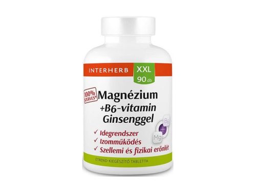 Interherb Magnézium 200mg & B6-vitamin & Ginseng tabletta 90 db